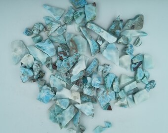 天然ラリマースラブロット、ルースジェムストーンプレート卸売ロット