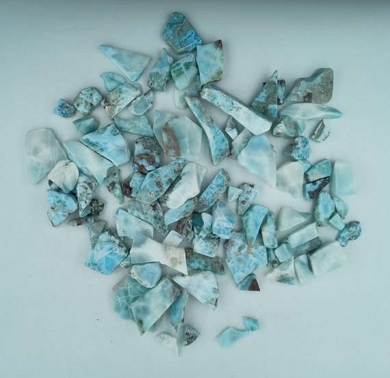 天然ラリマースラブロット、ルースジェムストーンプレート卸売ロット