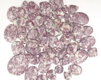 Natural Lepidolite Loose Gemstone Lot Jewelry Making Stone  Wholesale Lot, Different Shape And Size Polished Cabchon 72556