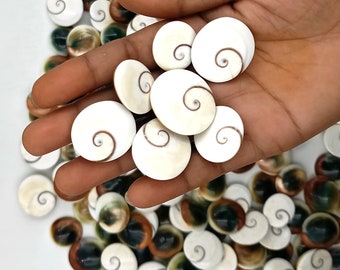 Natuurlijke Shiva-oog edelsteen losse cabochon zeldzame schelpsteen voor hanger ring sieraden maken benodigdheden, zeldzame handgemaakte cabochon groothandel veel.