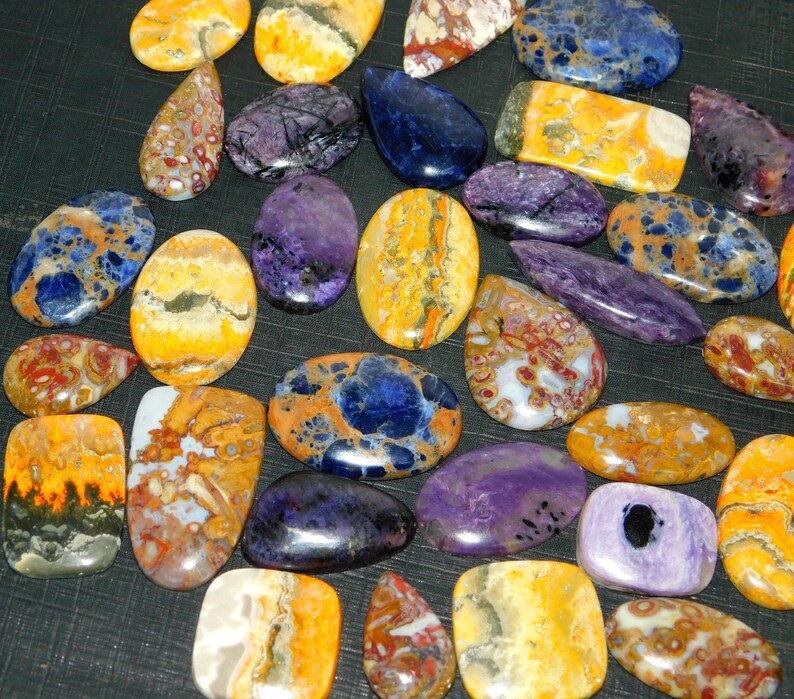 Natural Gemstone Cabochon Mix Lot Gemstone Cabochon Loose Etsy
