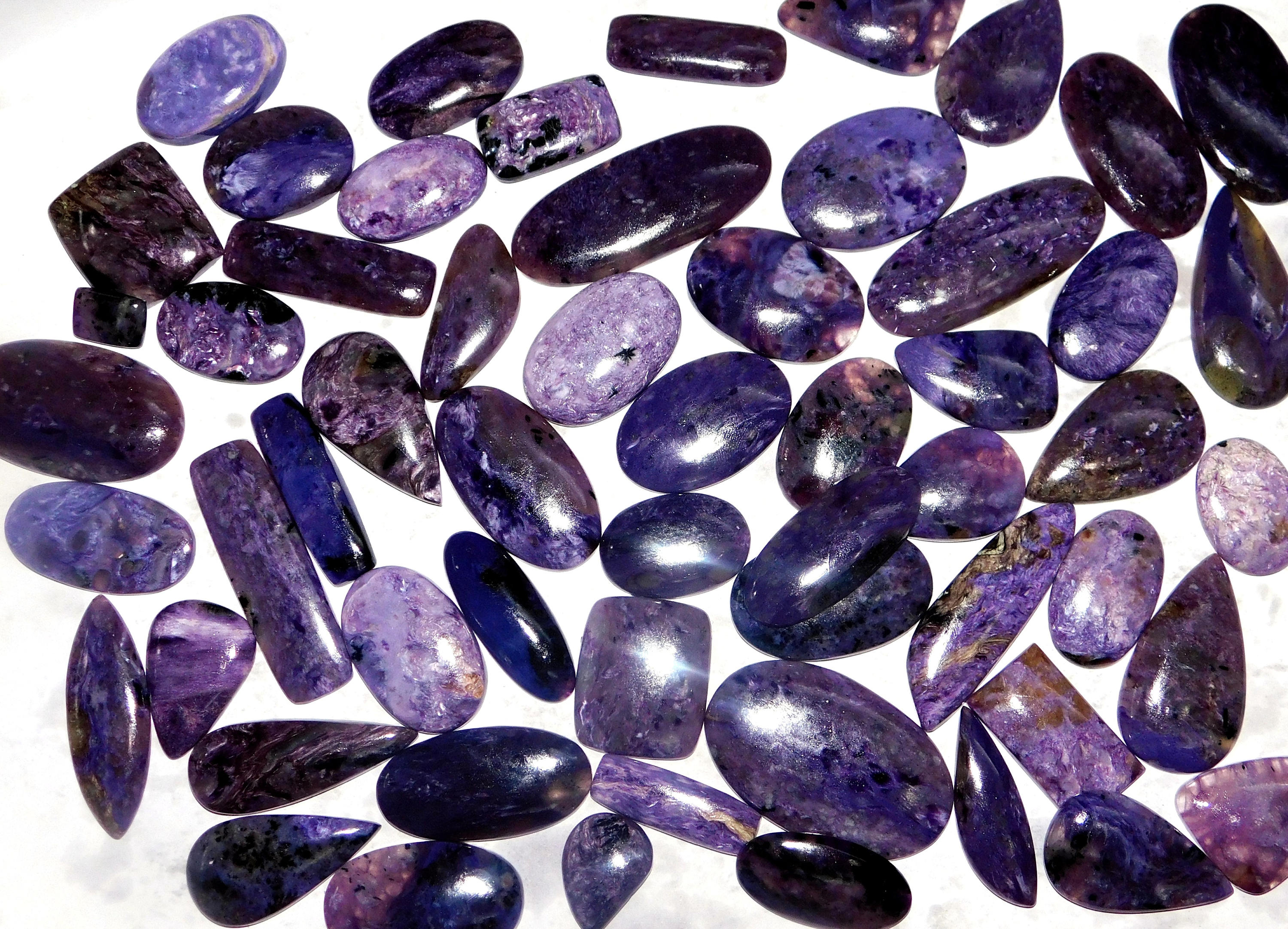 PURPLE CHAROITE Natural Cabochon Loose Gemstones Oval Pear Etsy