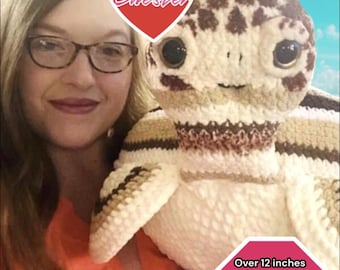 Giant Crochet Sea Turtle Pattern: Amigurumi Chester Style (PDF Digital Download)