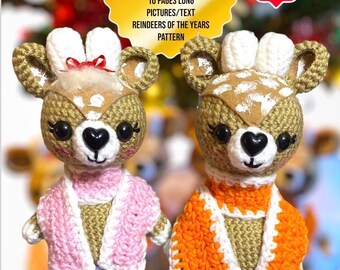 Amigurumi Crochet Reindeer Toy Set Pattern (PDF Digital Download)
