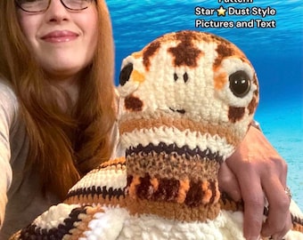 Amigurumi Crochet Giant Sea Turtle Toy Pattern: StarDust Edition (PDF Digital Download)