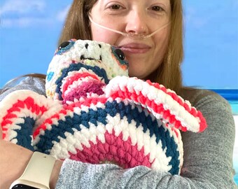 Crochet Sea Turtle Pillow Toy: Jumbo Cuddly Amigurumi, 10 Inch