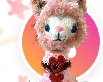 Hand Crocheted Ballerina Llama Plush Toy: Miss Glinda Fancy Amigurumi Doll