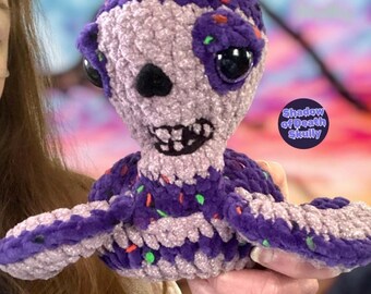 Crochet Sea Turtle Toy: Purple Mini Skully, Bright Halloween Colors Christmas Gift