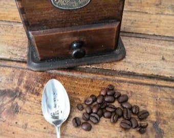 Cuillère à café personnalisée en métal argenté - Toutes occasions mariage, baptême, annonce de grossesse, anniversaire