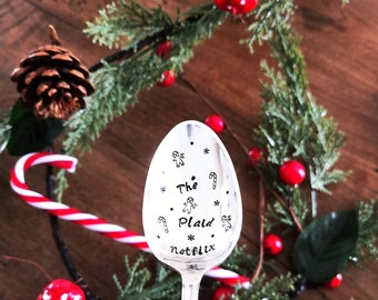 Personalized silver metal coffee spoon - All occasions Mother's Day, wedding, baptism, pregnancy announcement, Christmas