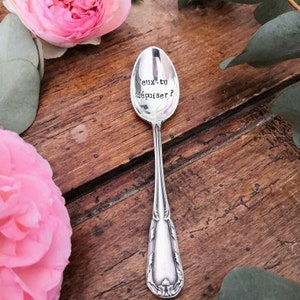 Expresso spoon to personalize with your own message gift idea wedding pregnancy newborn birthday