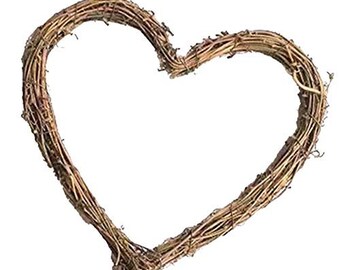 Garneck Rustic Grapevine Wreath Vine Creative Heart Lightweight Wreath Pendant for Door Christmas Wall