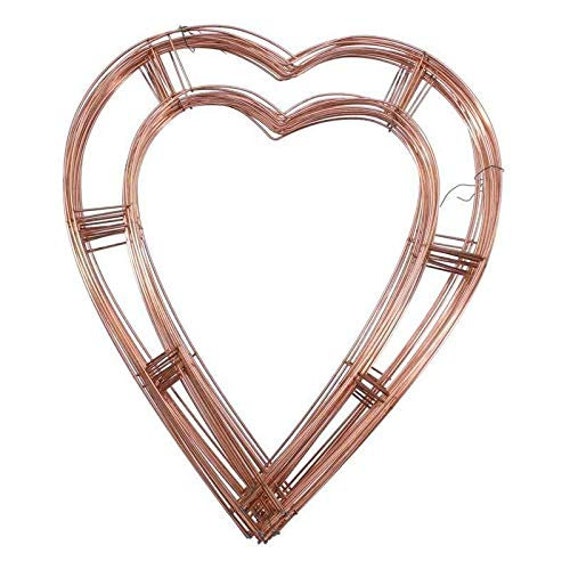 Wreath Heart Shaped Flat Wire Copper Frame 12 Choose Quantity 1 