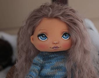 Doll craft textile doll vintage stuffed doll tilda doll art doll in cloth birthday gift oll decor doll interior doll Valentineday gift best