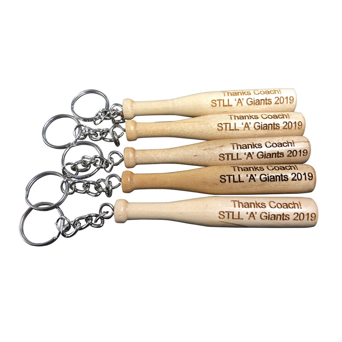 Mini Baseball Bat Keychain Custom Engraved Trophies Coach Etsy
