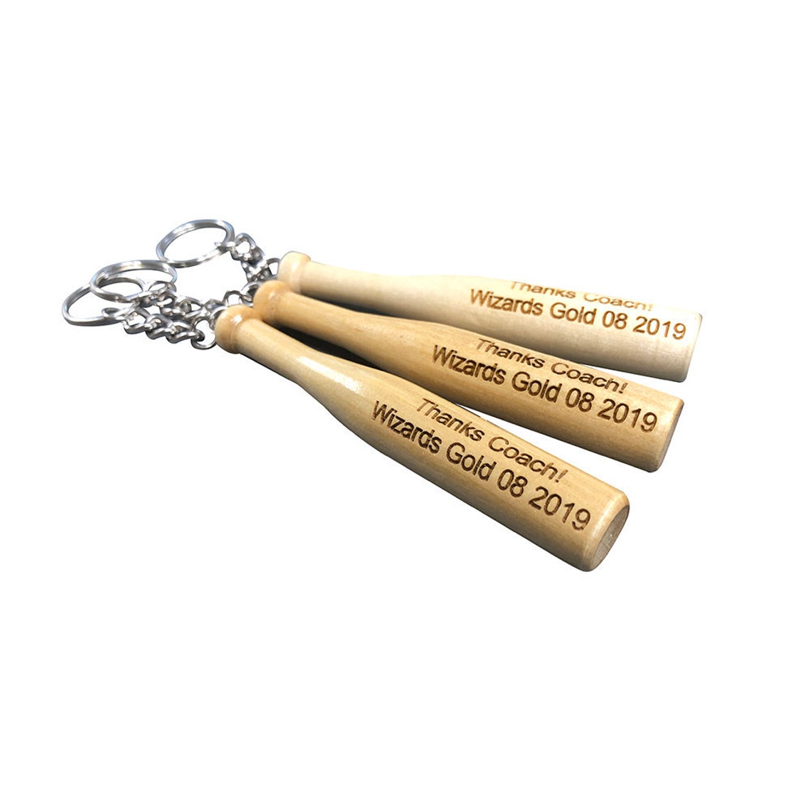 Mini Baseball Bat Keychain Custom Engraved Trophies Coach Etsy