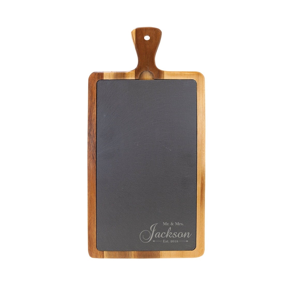 Acacia Wood Cutting Board Slate Cutting Board Wedding Etsy