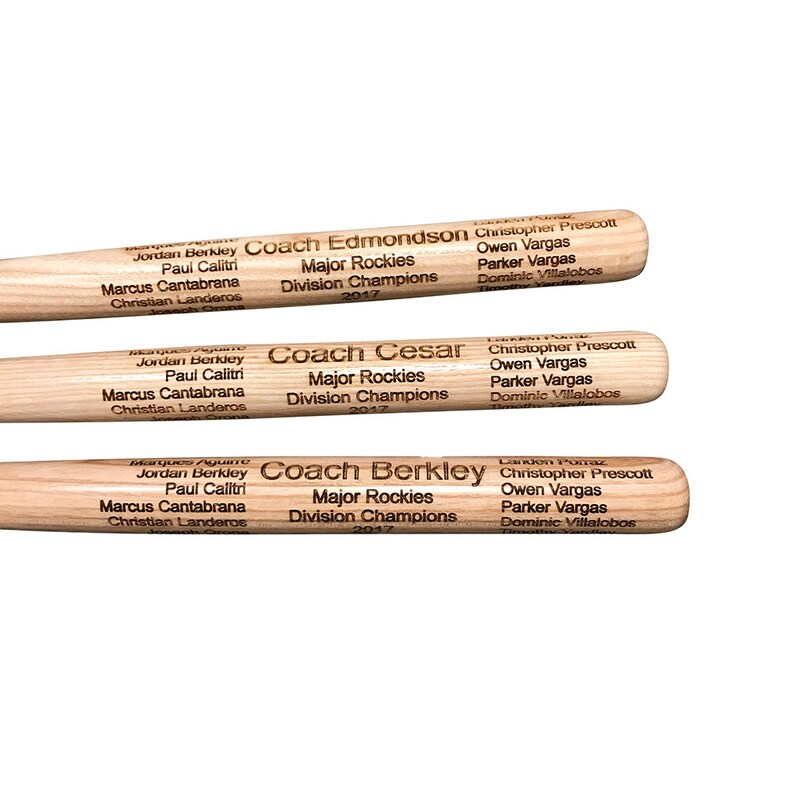 Mini Baseball Bat Laser Engraved Trophies Personalized Etsy