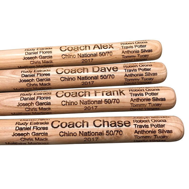 Mini Baseball Bat Laser Engraved Trophies Personalized Etsy