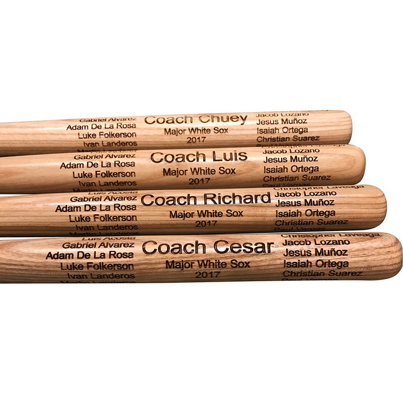 Mini Baseball Bat Laser Engraved Trophies Personalized Etsy