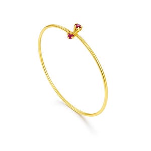 Armband med rubinknut i 22 karat guld, vridet oändlighetsarmband
