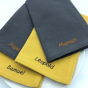 Personalized embroidered napkin image 10