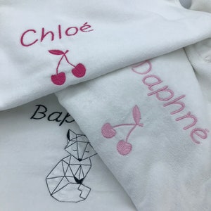 Embroidered personalized terry towel