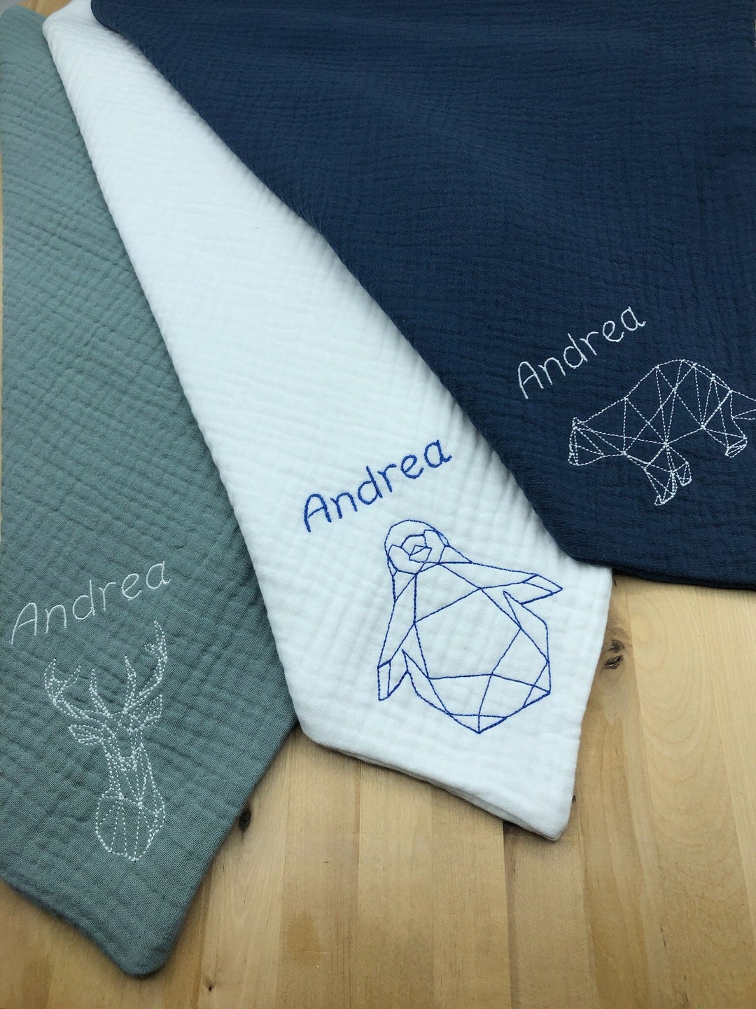 Light Baby Blanket Double Embroidered Cotton Gauze / Plaid Cotton Gauze