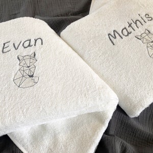 Personalized embroidered bath towel image 1