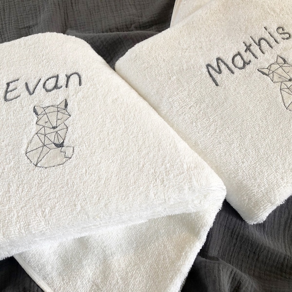 Personalized embroidered bath towel