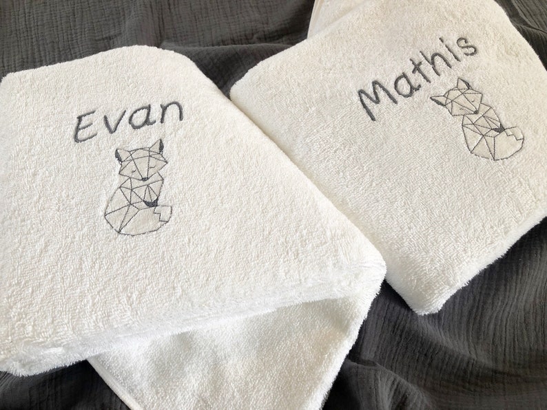 Personalized embroidered bath towel image 1