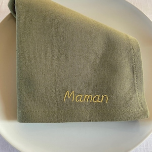 Personalized embroidered napkin image 3