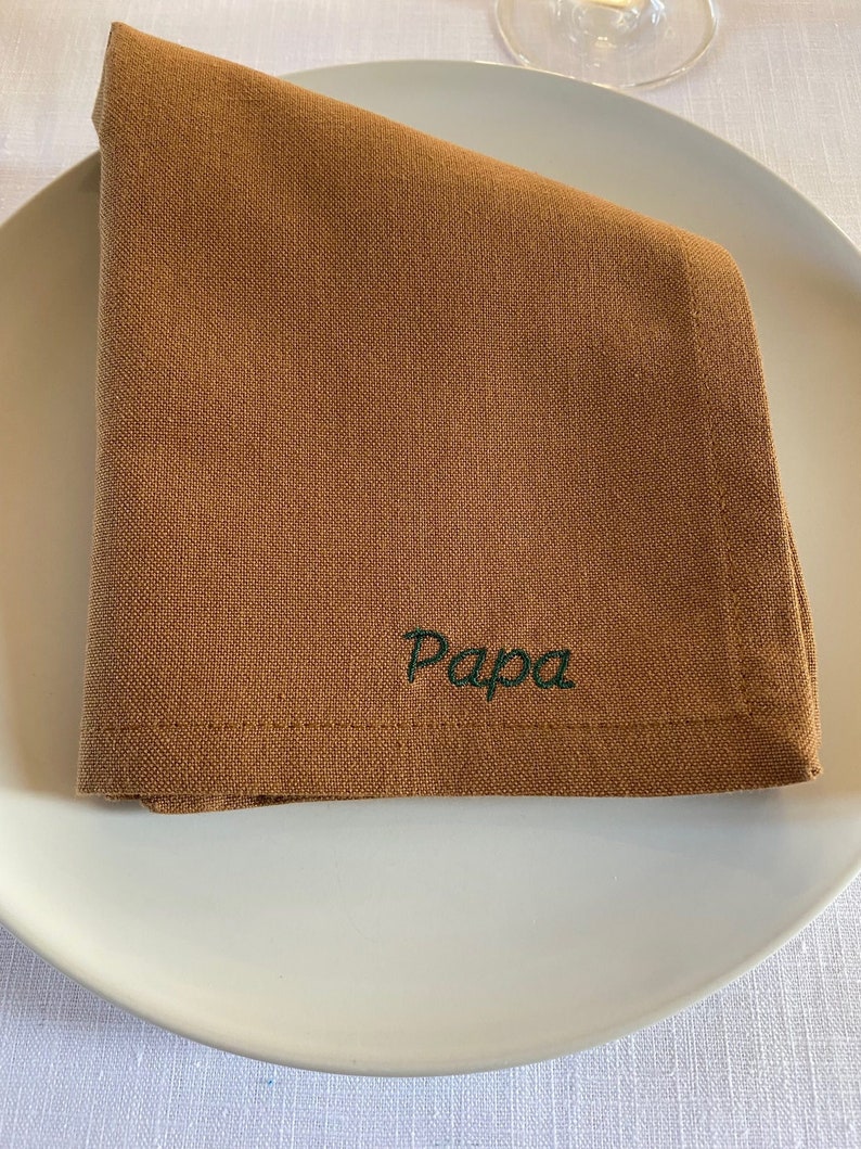 Personalized embroidered napkin image 5