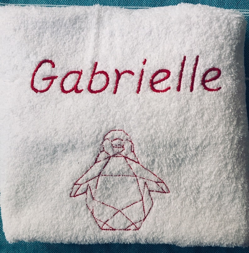 Personalized embroidered bath towel image 7