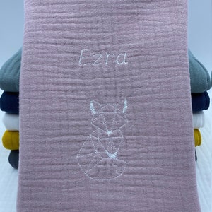 Personalized embroidered health book cover Rose