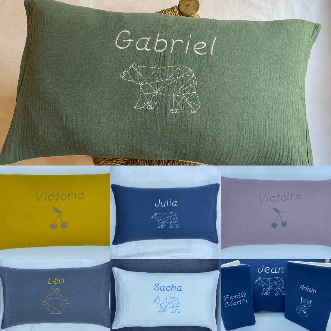 Serviette éponge personnalisée avec broderie haute qualité 50 x 100cm personnalisable avec prénom cadeau original pour toute la famille - France