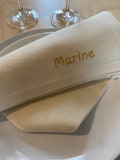 Personalized embroidered napkin