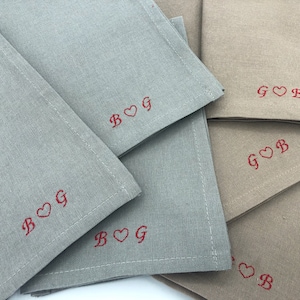 Bestickte Serviette Hochzeit, Geburtstag, Taufe, Events
