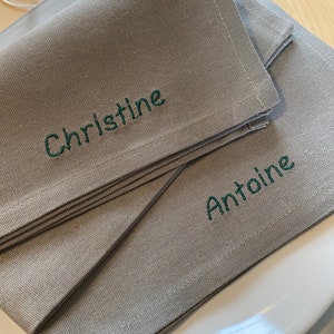 Personalized embroidered napkin image 7