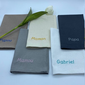 Personalized embroidered napkin