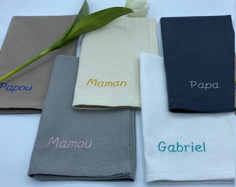 Serviette Personnalisée Brodée à Votre Prénom - 100% Coton, épaisse Et Douce - Idéale En Cadeau D'anniversaire Ou Personnalisé