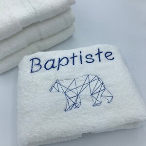 Drap de bain personnalisé brodé image 2