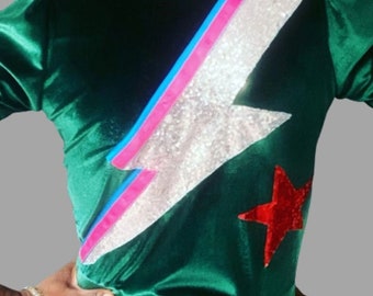 Ziggy Velvet Jumpsuit in Dark Green