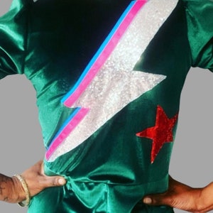 Fluwelen Ziggy-jumpsuit in donkergroen