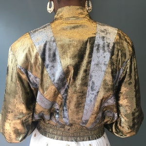 Sunrise Gold and Silver Bomber Jacket