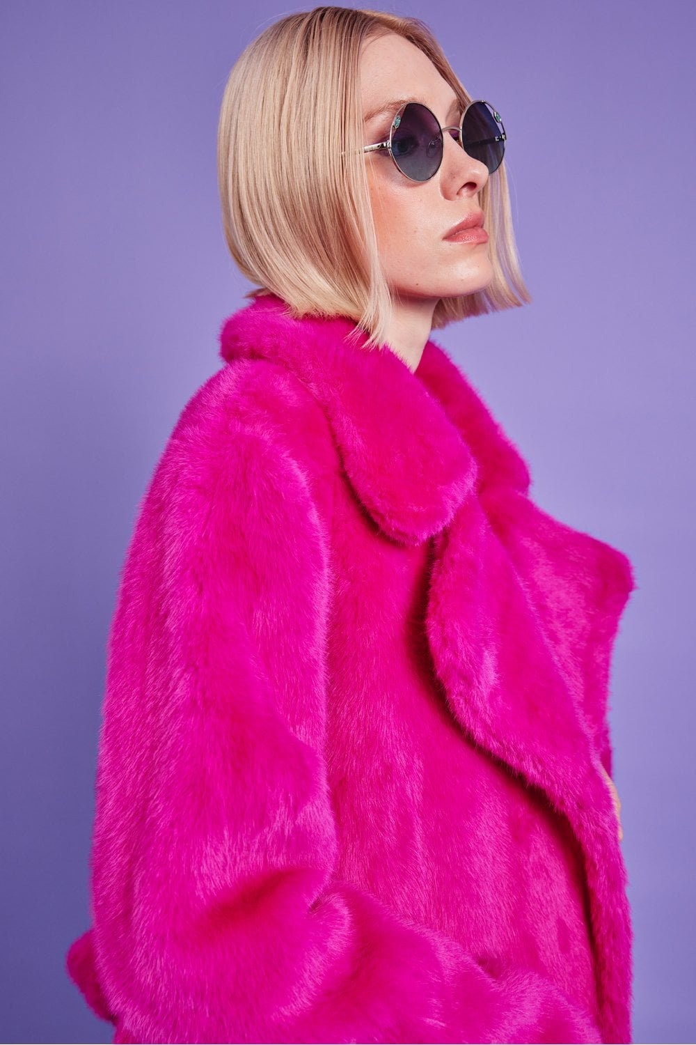 Pink on Pink Faux Fur Jacket 