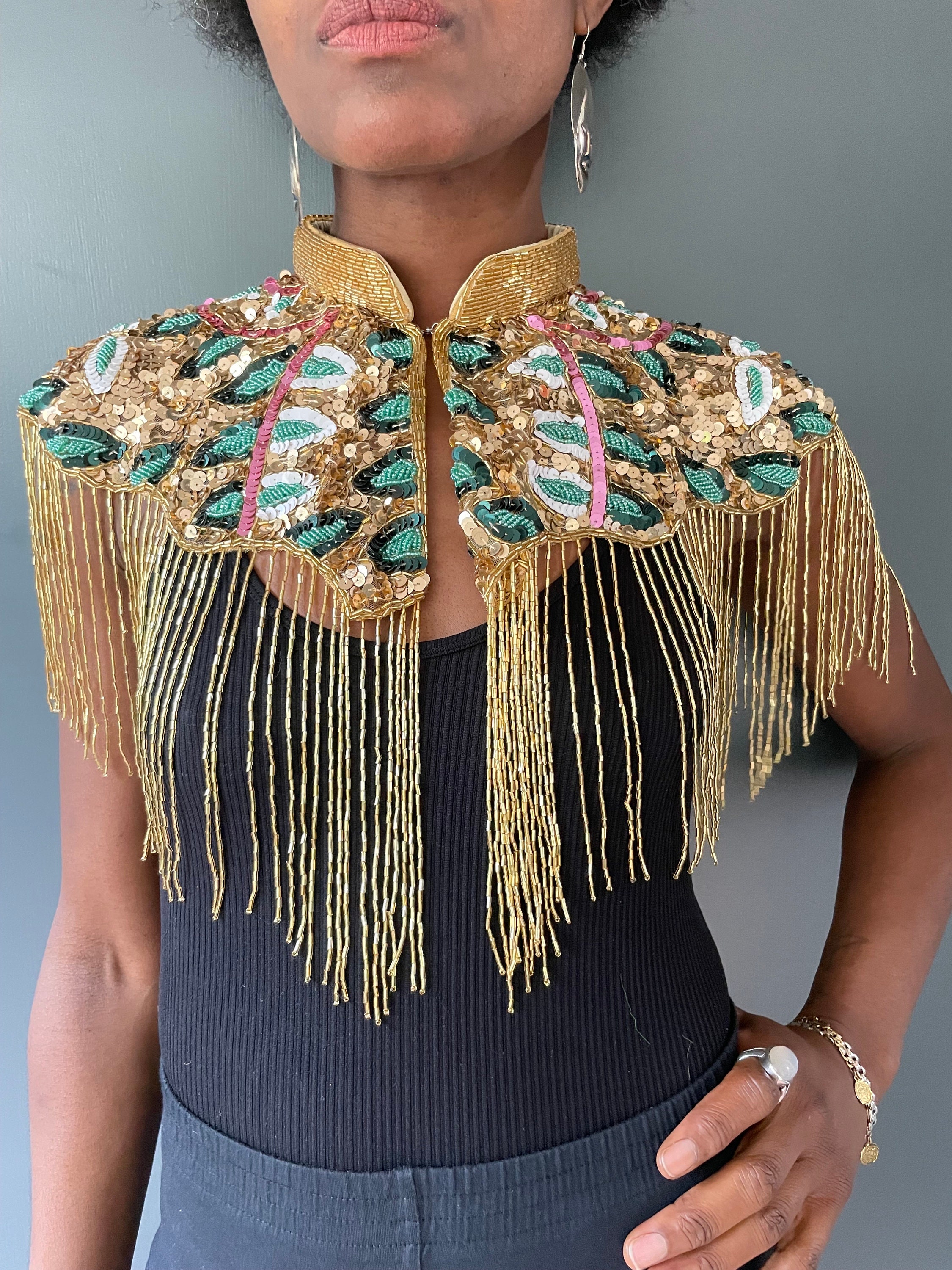 Gold Sequin Shrug - Etsy UK