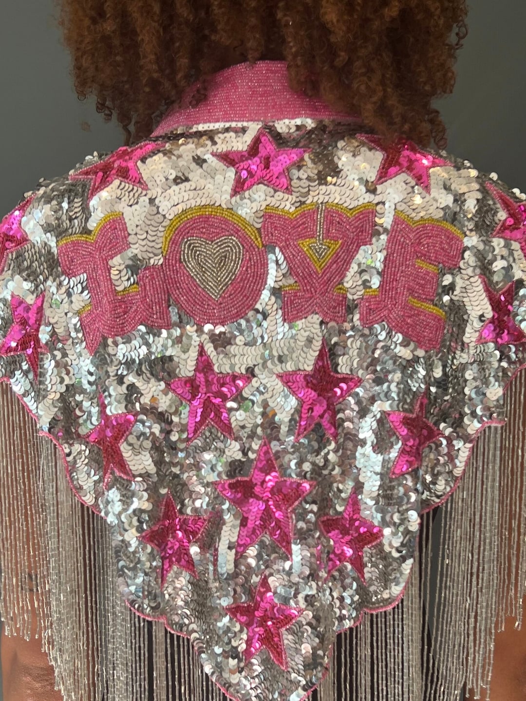 24aw 【masu】ragged sequins mini cape GL3062 | Sequin Cape Sleeves V-neckline Mermaid Dress | GLS
