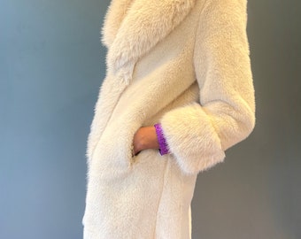 Lana Cream Faux Fur coat