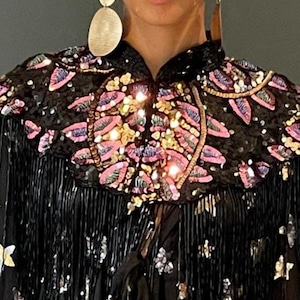 Nadine purple Sequin Cape see photos for styling options